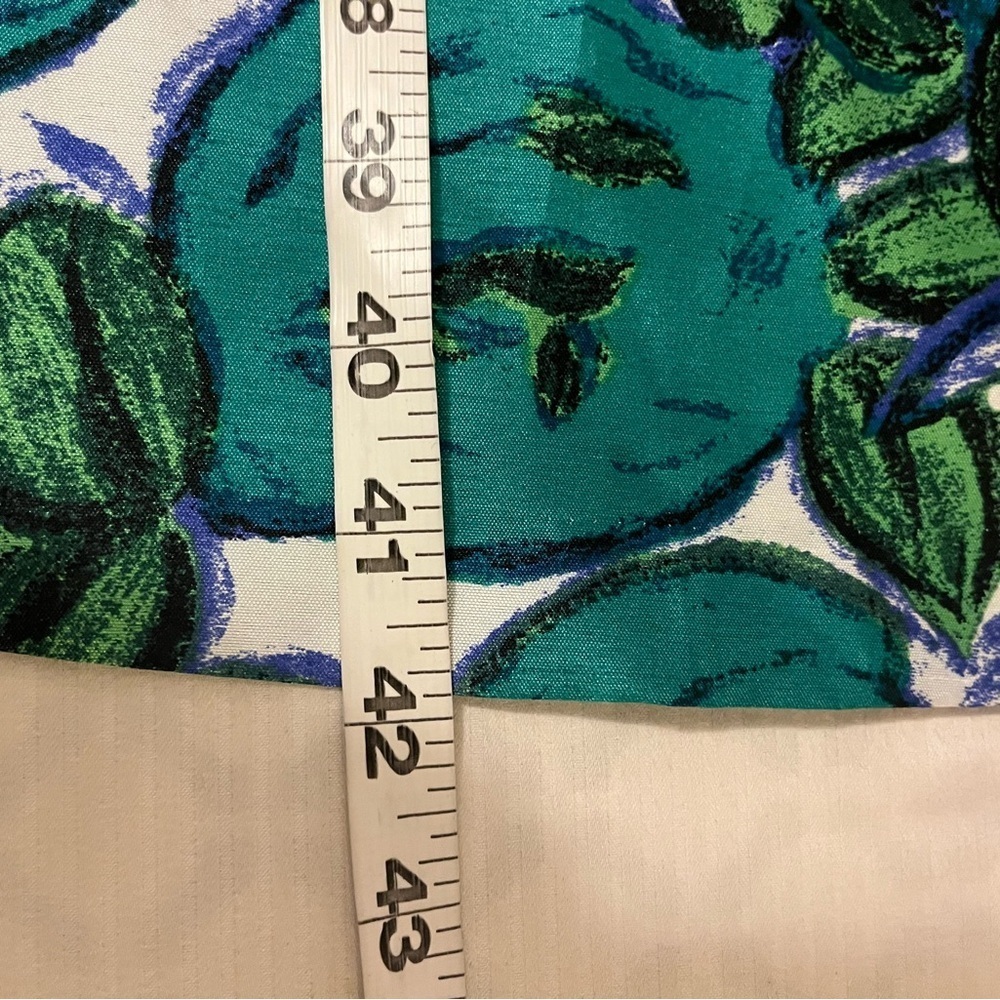 NWT Liz Claiborne Fit & Flare Floral Blue and Green Sleeveless Dress, size 16 - Picture 9 of 9